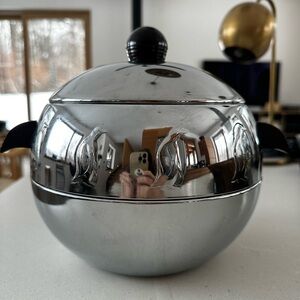 West Bend Penguin Ice Bucket | Vintage Mid-Century Barware | Chrome